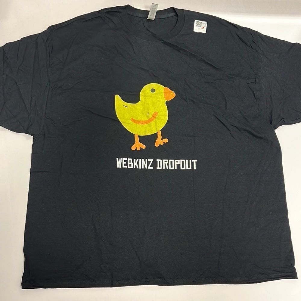 Webkinz Dropout Men’s Black Graphic Tee Size 3XL